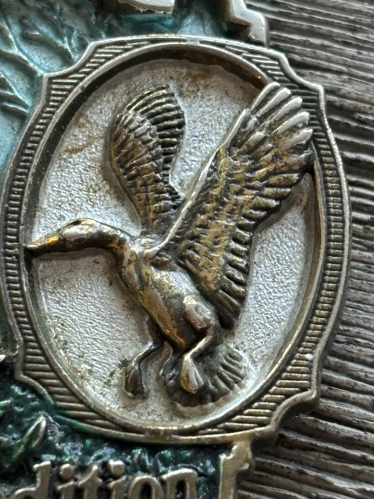 Vintage Hunting Waterfowl Duck Deer 1986 Belt Buckle Great American Buckle Co
