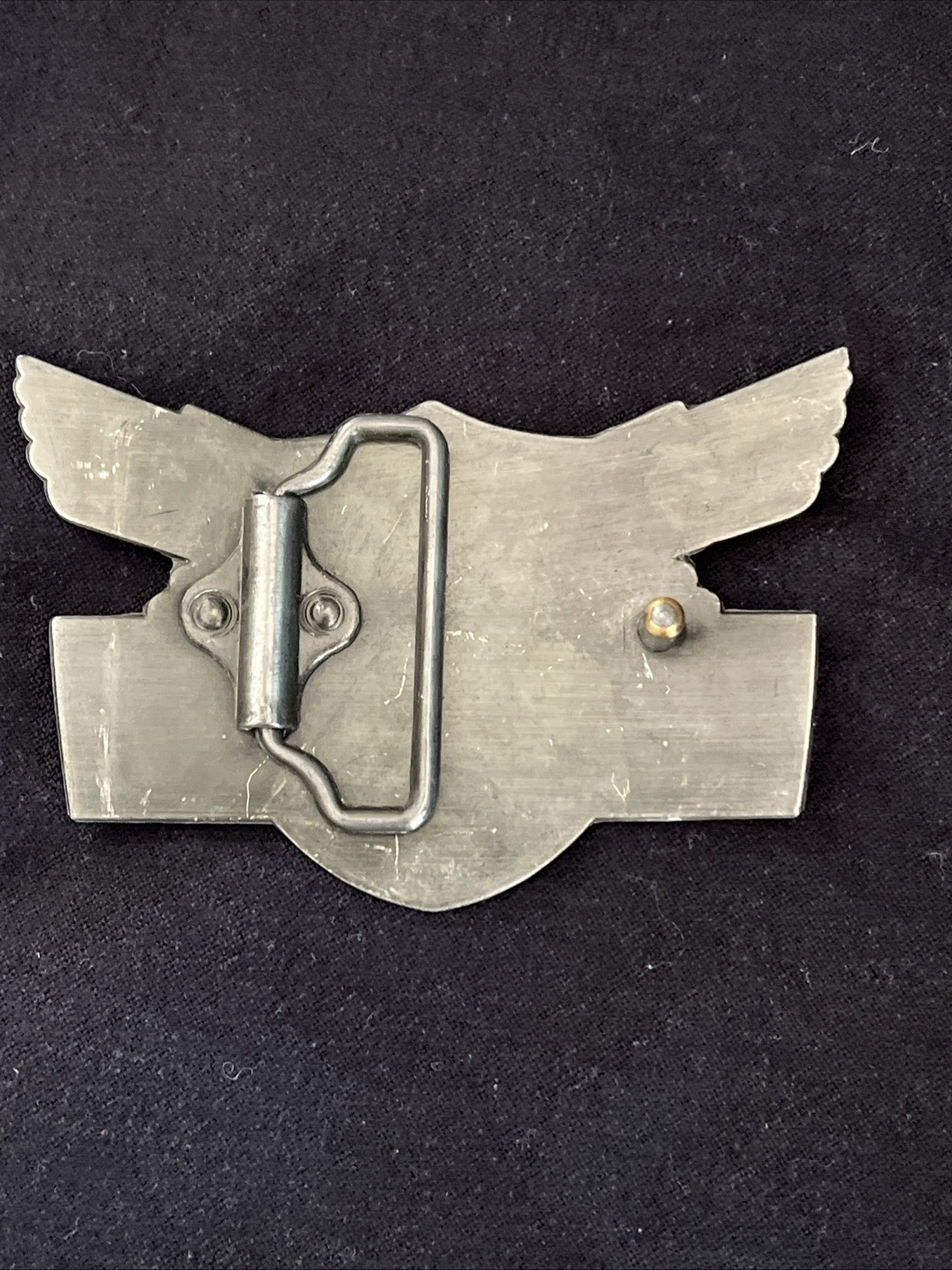 Vintage Honda Wing Motorcycle Belt Buckle Blue Red Stars Silver Tone
