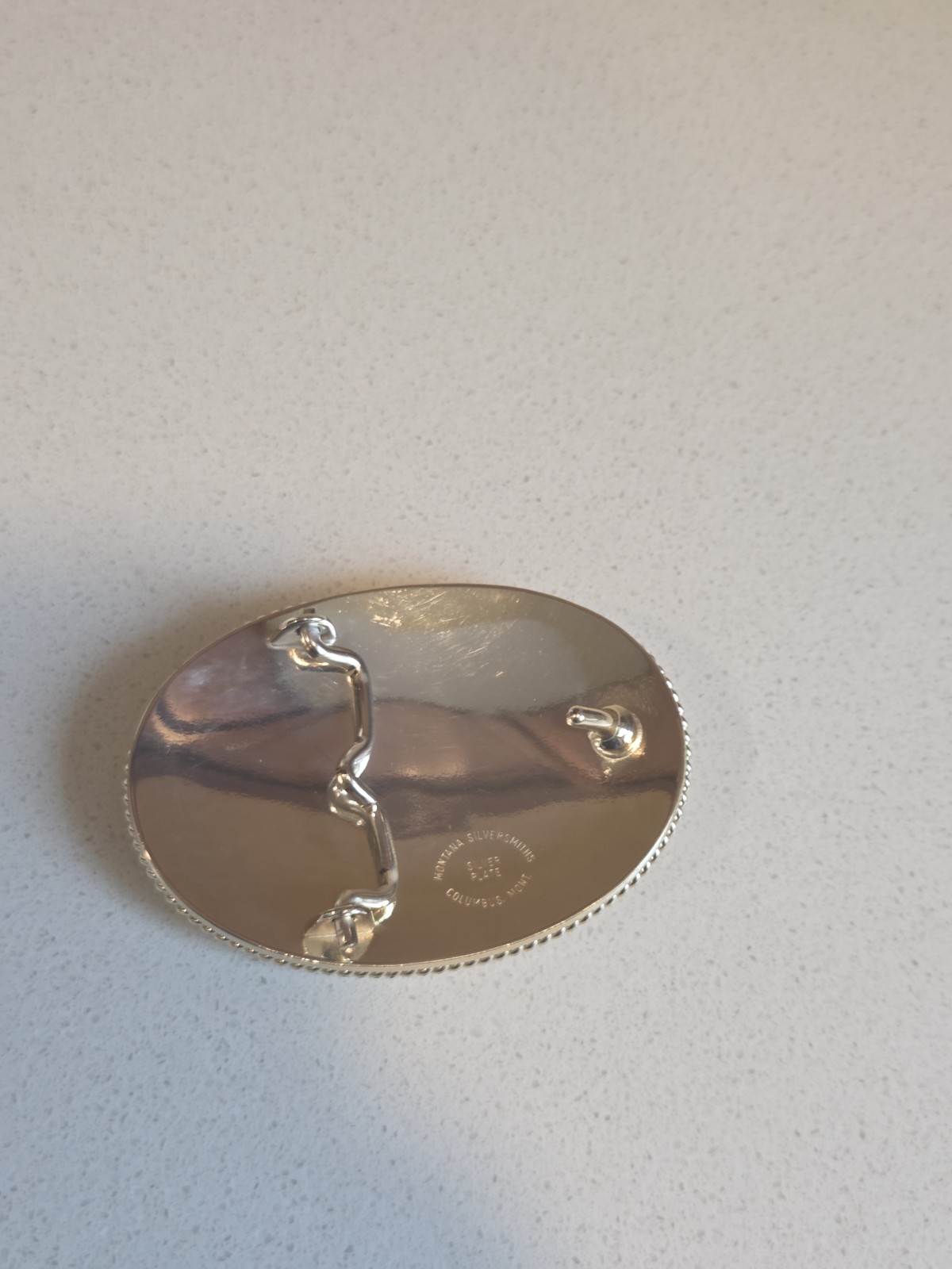 Montana Silversmiths Silver Plated Floral Oval Initial D Western Belt Buckle
