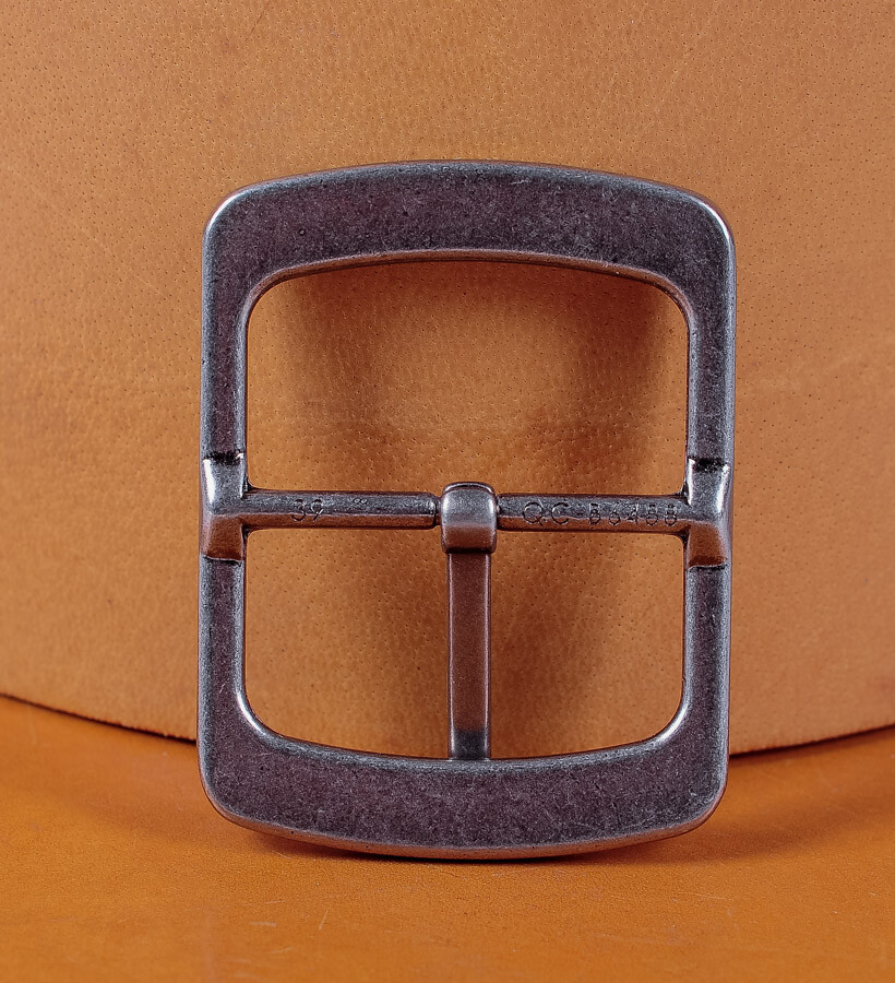 Heavy Duty Silver Finish Center Bar Replacement DIY Belt Buckle Fits 38mm Belts