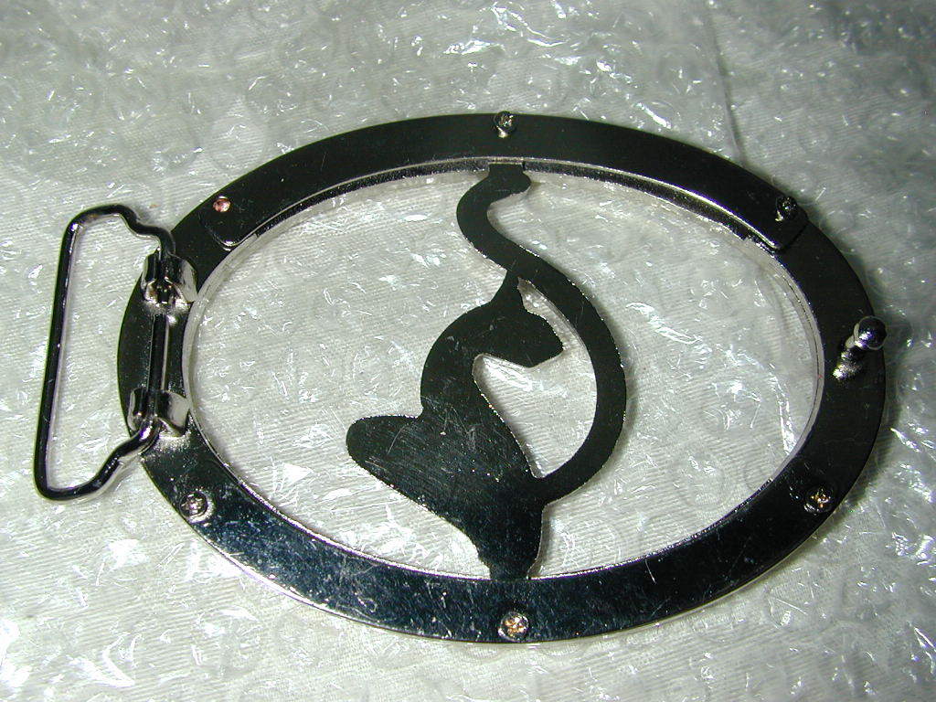 BELT BUCKLE Treble Clef Musical Note Music Performer Rhinestones Dazzling Bling