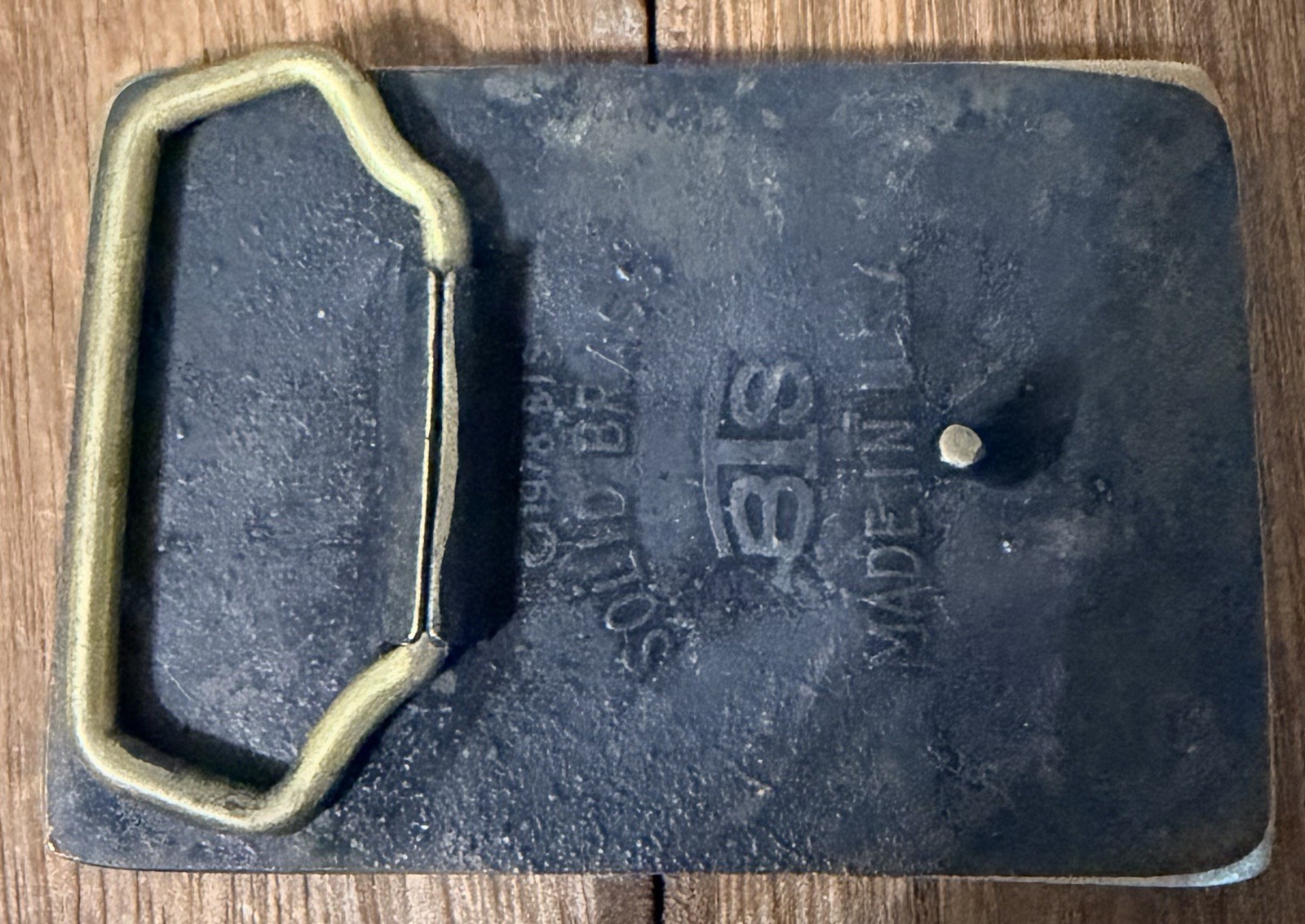 VINTAGE BTS 1978 SII SMITH SERVCO SOLID BRASS OILFIELD BELT BUCKLE