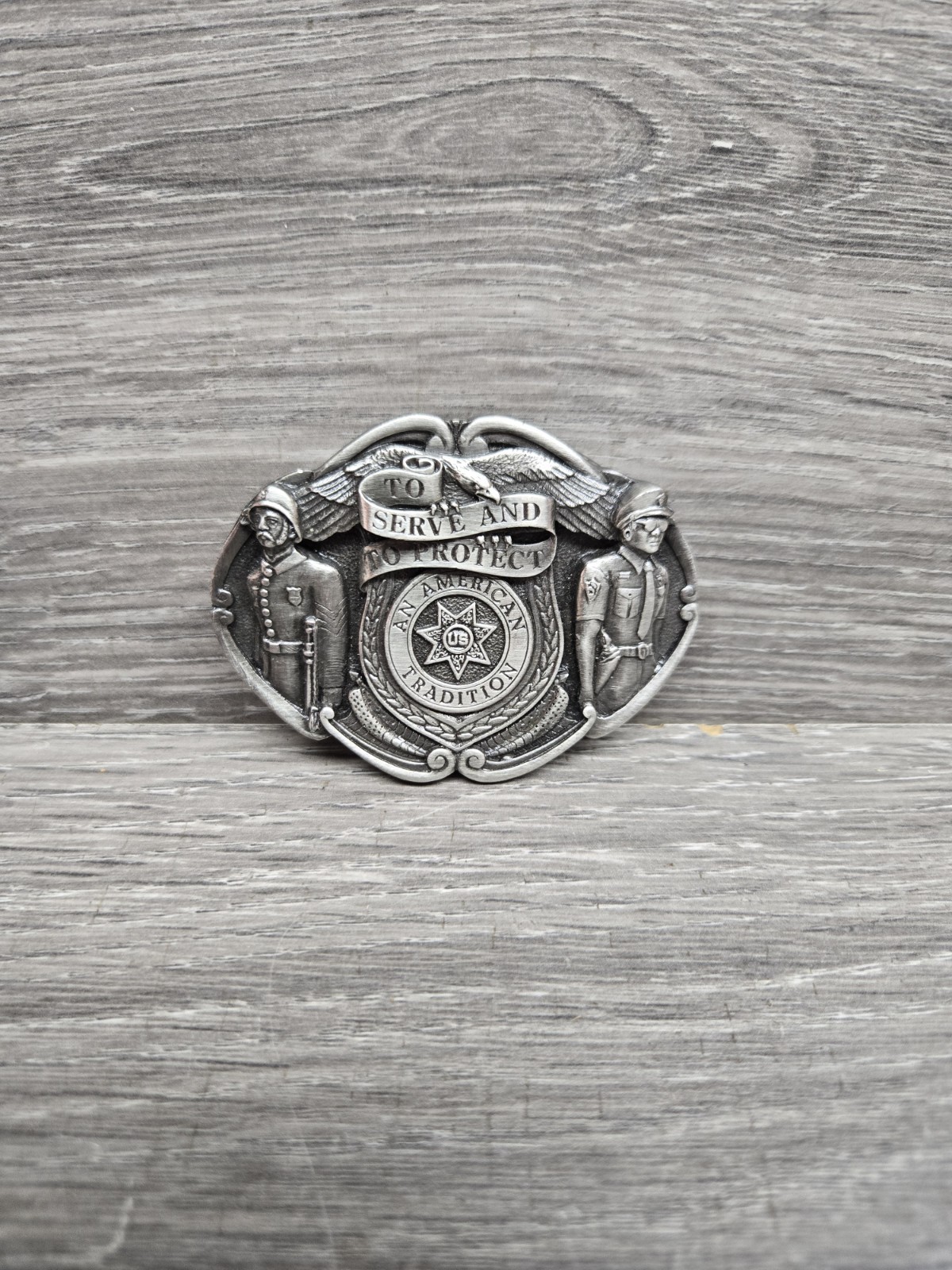Cowboy Belt Buckle Law Enforcement To Serve And Protect An American Tradition