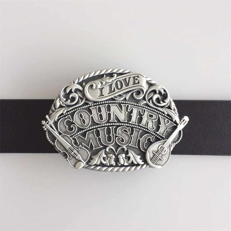 Antique Silver Western Wildlife Country Music Belt Buckle also Stock in the US