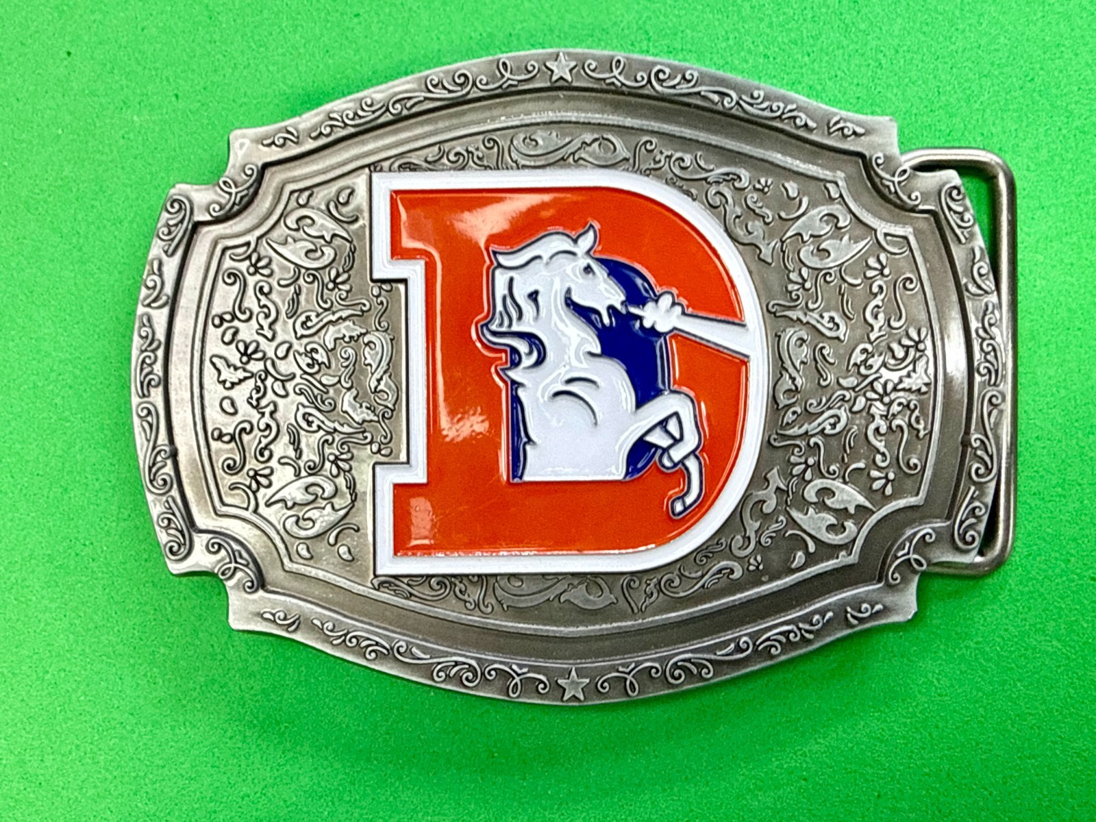 Denver Broncos Retro D Logo NFL Licensed Football League Sports Fan Belt Buckle
