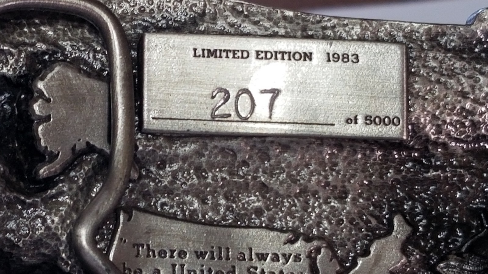 1983 Arroyo USA USMC Iwo Jima Commemorative Belt Buckle Limited Edition Shelf H2