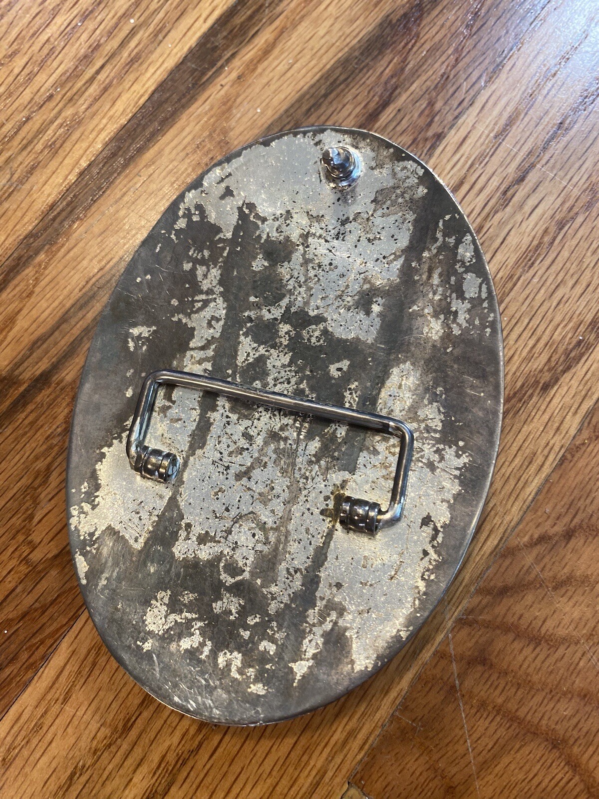 Silver and gold tone eagle belt buckle W made in Mexico— 36’
