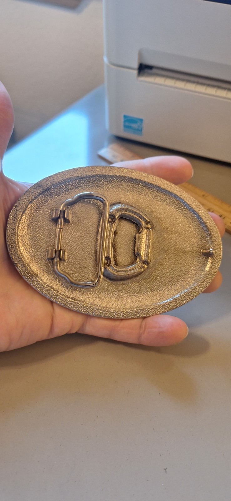 Corona Belt Buckle with Bottle Opener On Reverse – Black Enameled