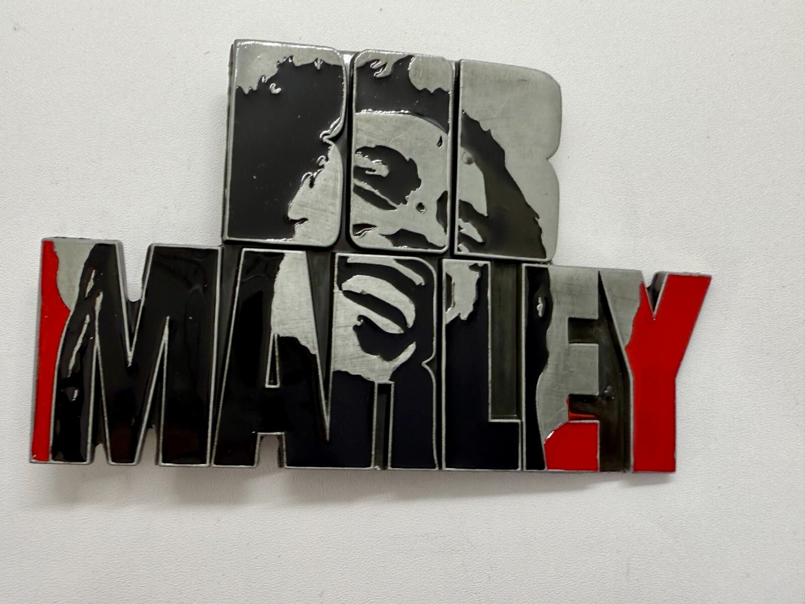 BOB MARLEY Block Letters Jamaica Iconic Reggae Music Artist Reggae Belt Buckle