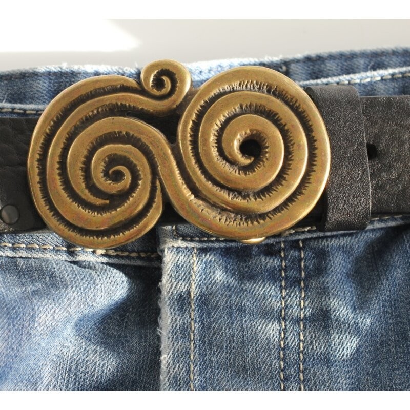 Belt buckle with spiral pattern belt buckle buckle 4 cm removable belt buckle