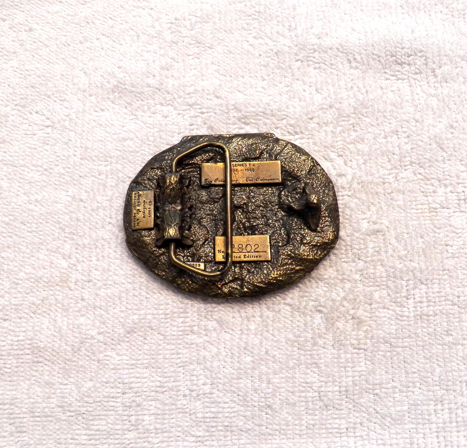 VINTAGE BELT BUCKLE TRACTOR IMPLEMENT SUPPLY (TISCO) SPEC CAST SISKIYOU BB16