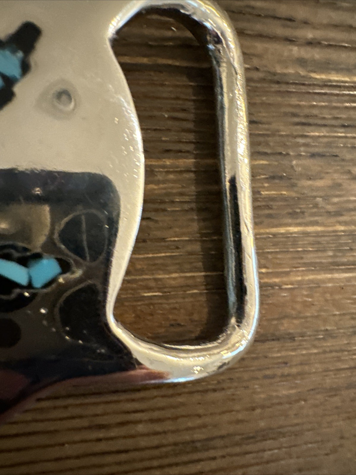 Turquoise Inlay Weed Pewter Belt Buckle Cannabis Pot Leaf Hippie