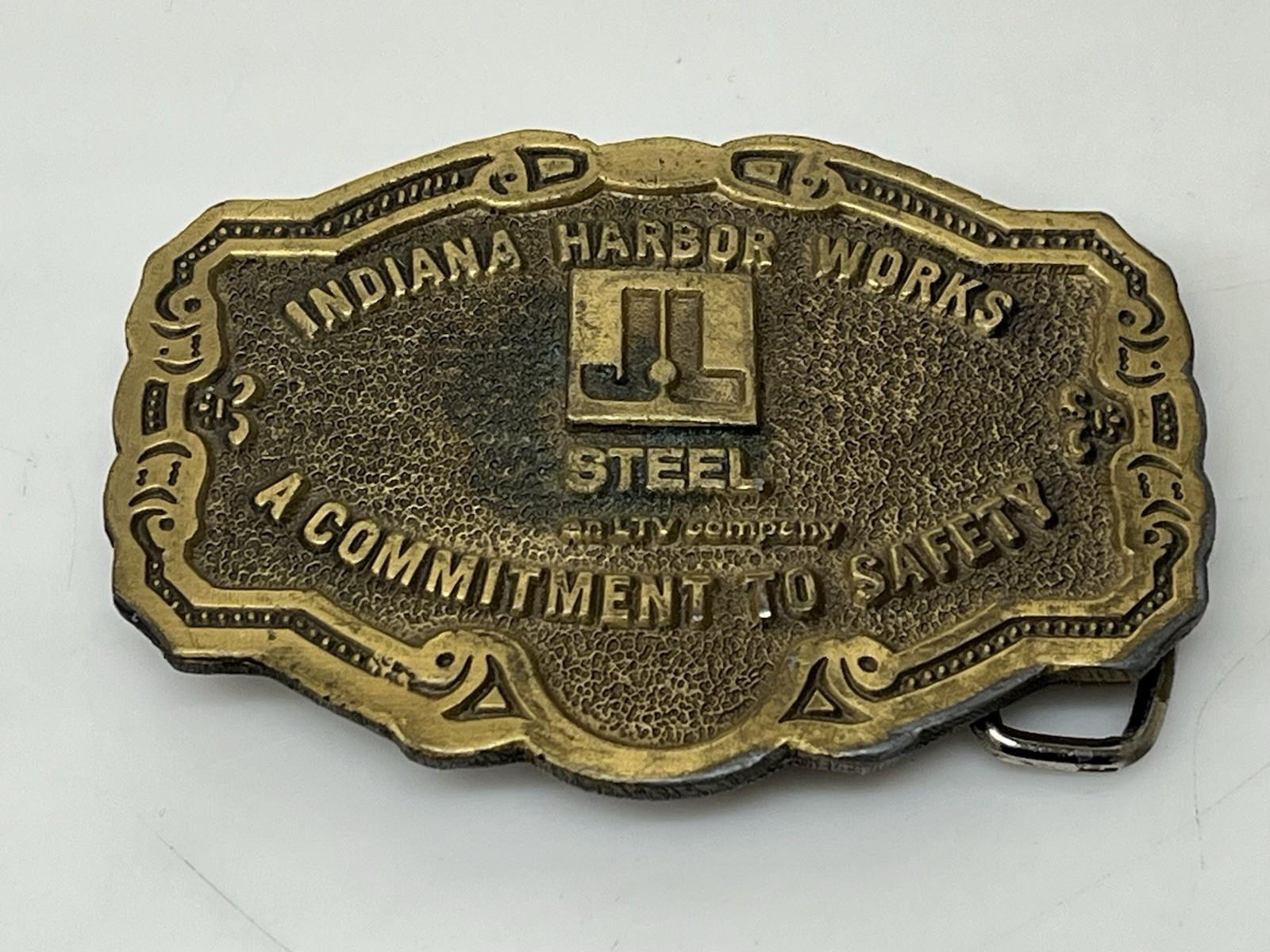 Lot 2 Indiana Harbor Works J&L Steel A Commitment to Safety Belt Buckle Hit Line
