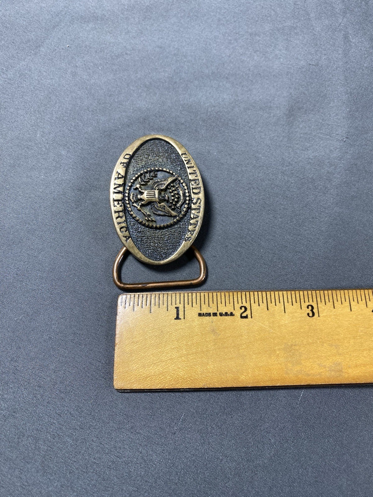 Heritage Mint United States of America Bald Eagle Seal Solid Bronze Belt Buckle