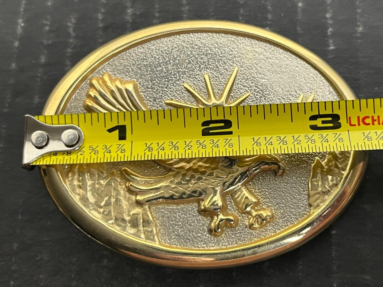 Eagle Belt Buckle Bejeweled Star Western Cowboy Metallic Gold Silver Color