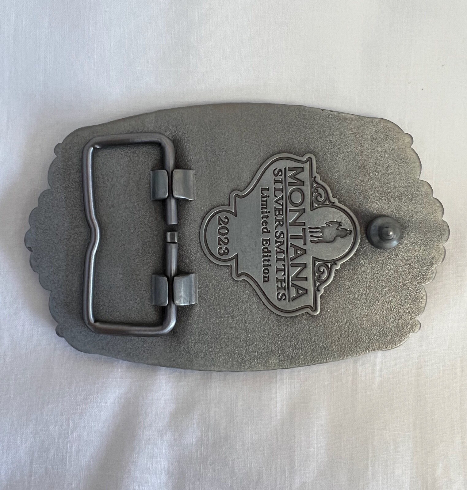 2023 Pendleton Whisky Let&rsquo;er Buck Belt Buckle Montana Silversmiths