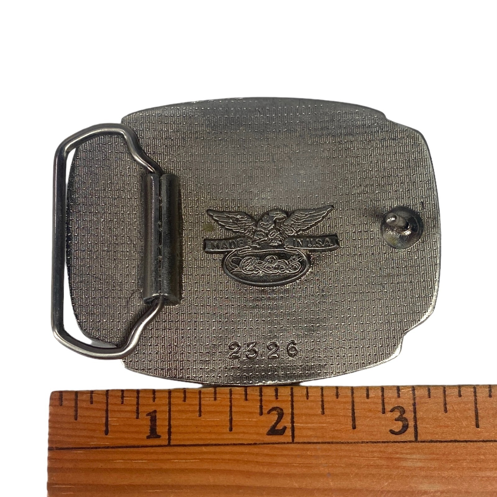 US Army Vietnam Veteran Enamel Belt Buckle « WE SERVED OUR TIME IN HELL » USA 2326