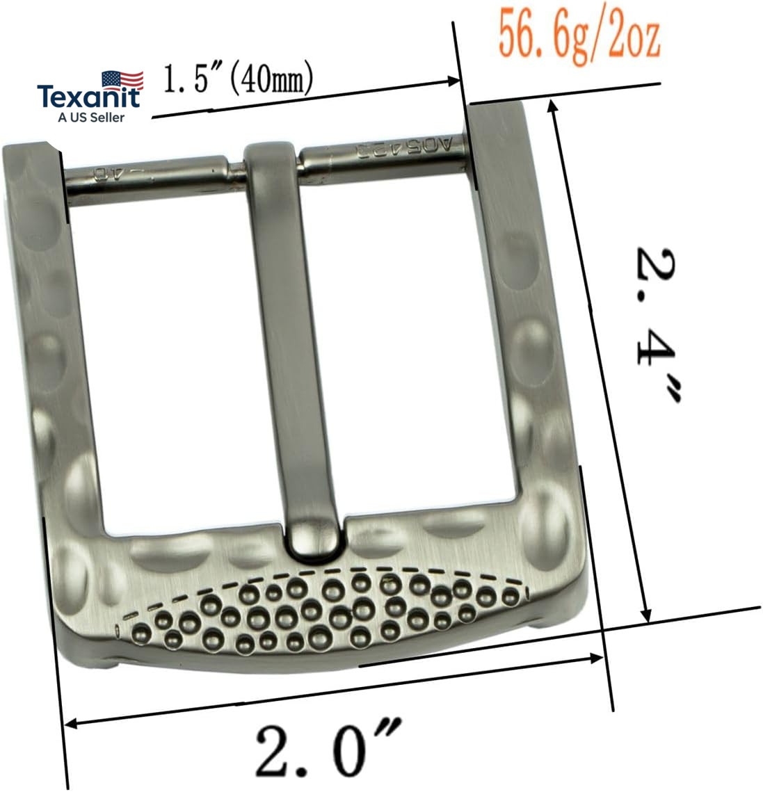 1.5&Prime; (38Mm-40Mm) Belt Buckle Replacement Kit Men&rsquo;S Single Prong Buckle Heavy Dut