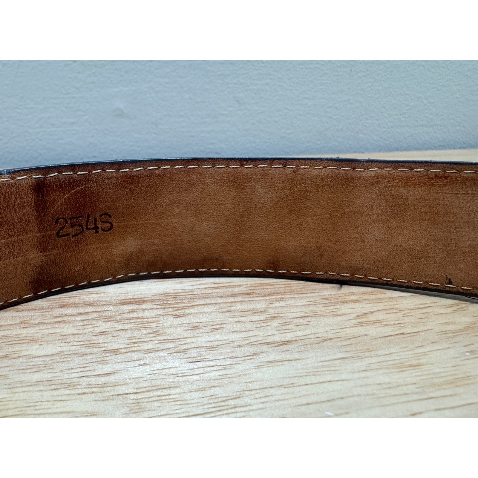 Justin Genuine Lizard Made in USA Belt Size 36 No Buckle