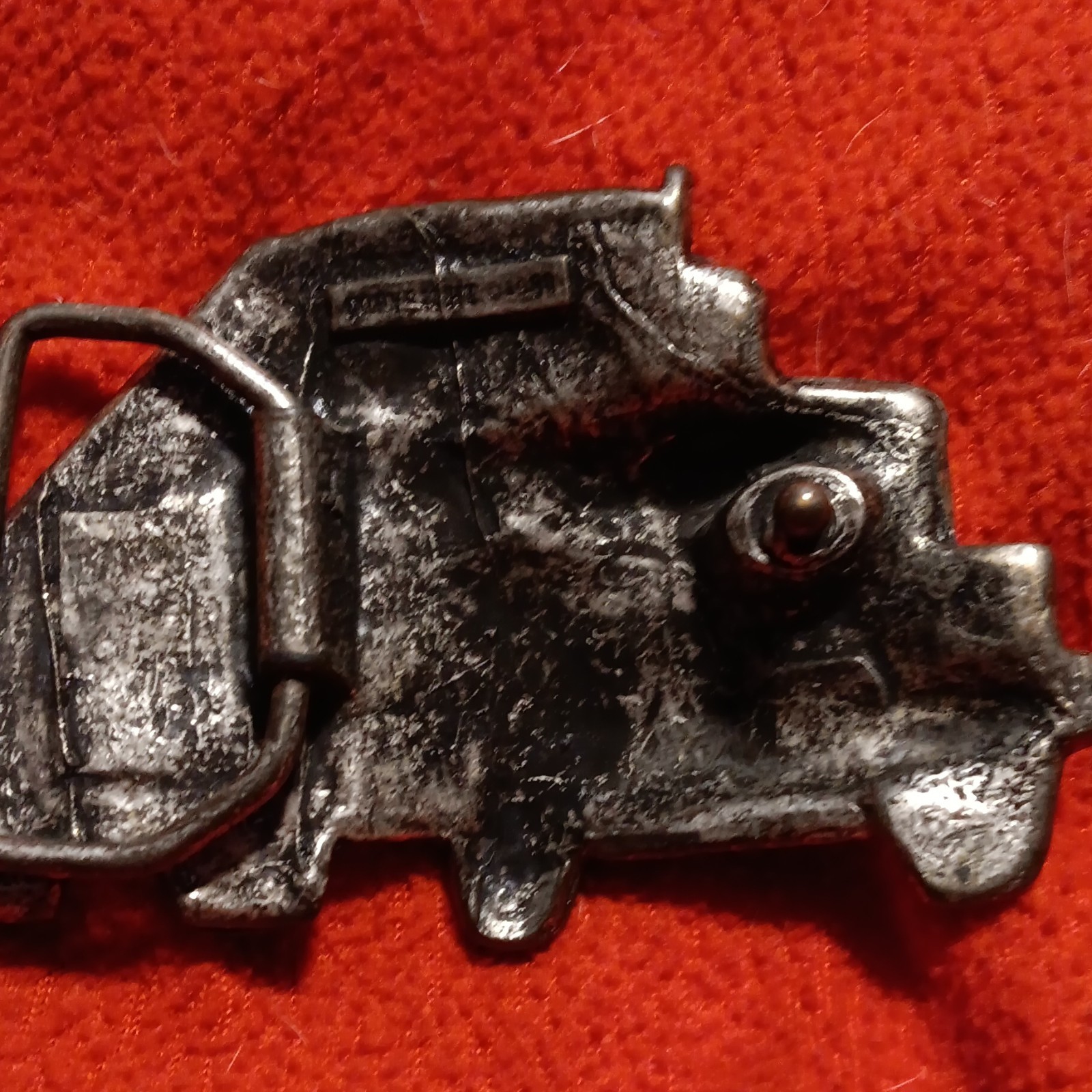 Men&rsquo;s Metal Semi Truck Design Belt Buckle Silver Tone, Fits 1.5 in Belt