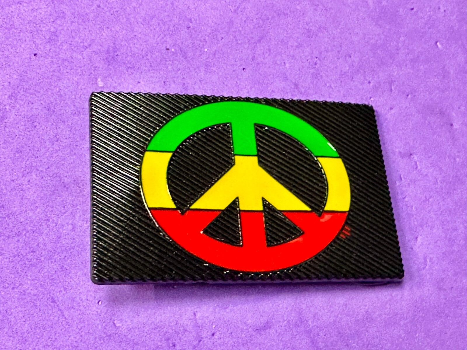 Rasta Peace Sign Flag Red Yellow Green Jamaica Marijuana Symbols Belt Buckle