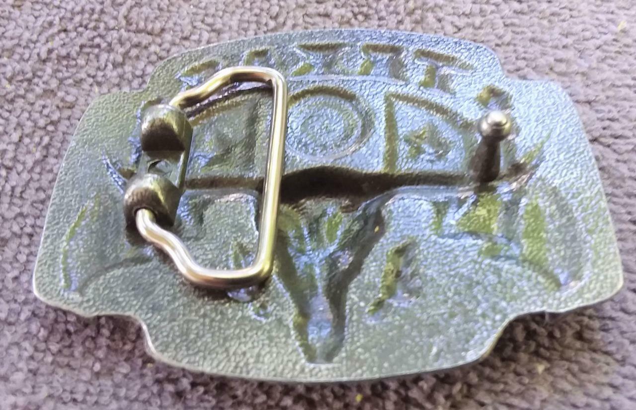 BRAND NEW TEXAS STATE COWBOY FLAG BLACK BELT BUCKLE