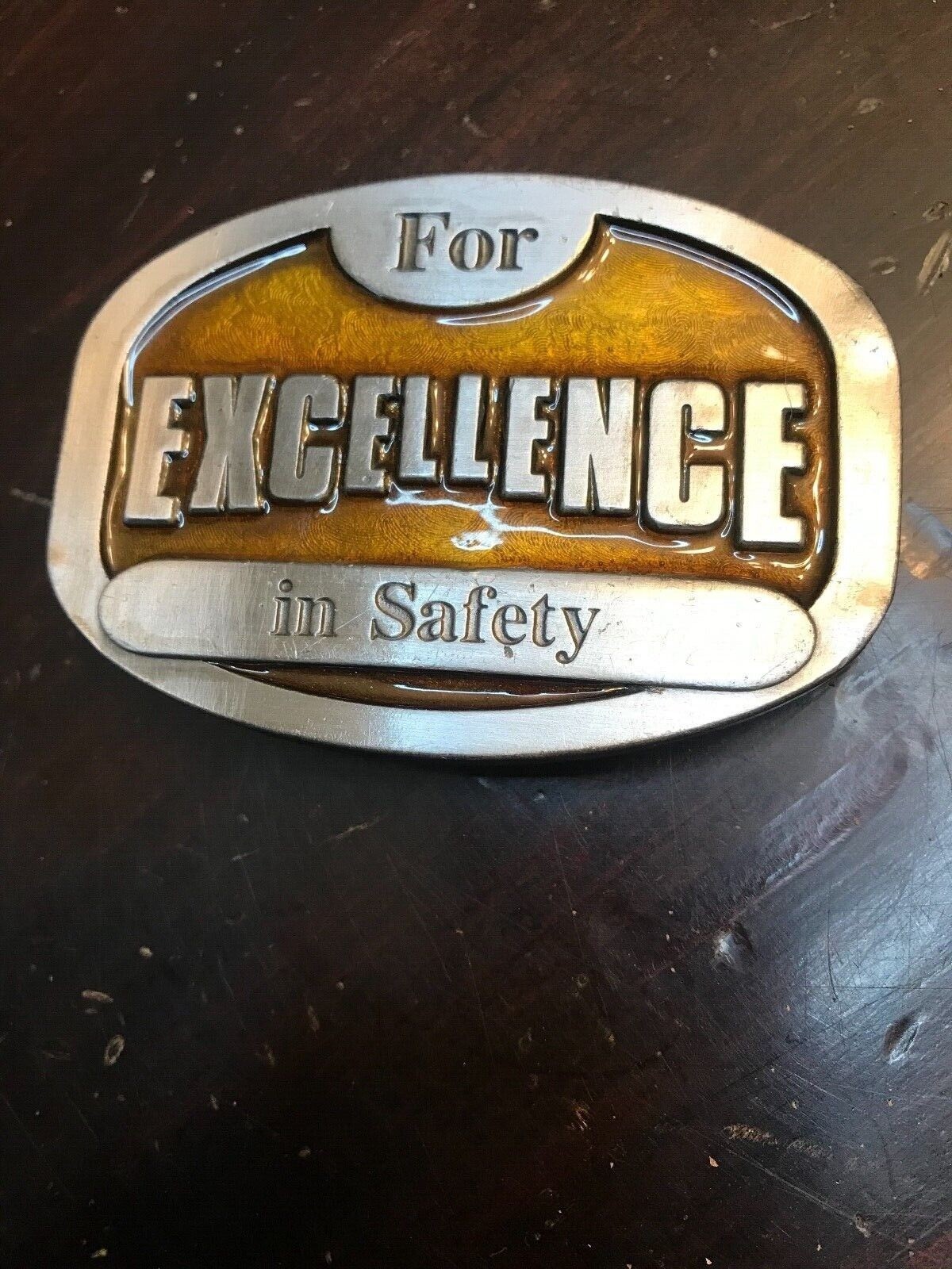 For Excellence In Safety Lab Safety Supply Belt Buckle Pewter