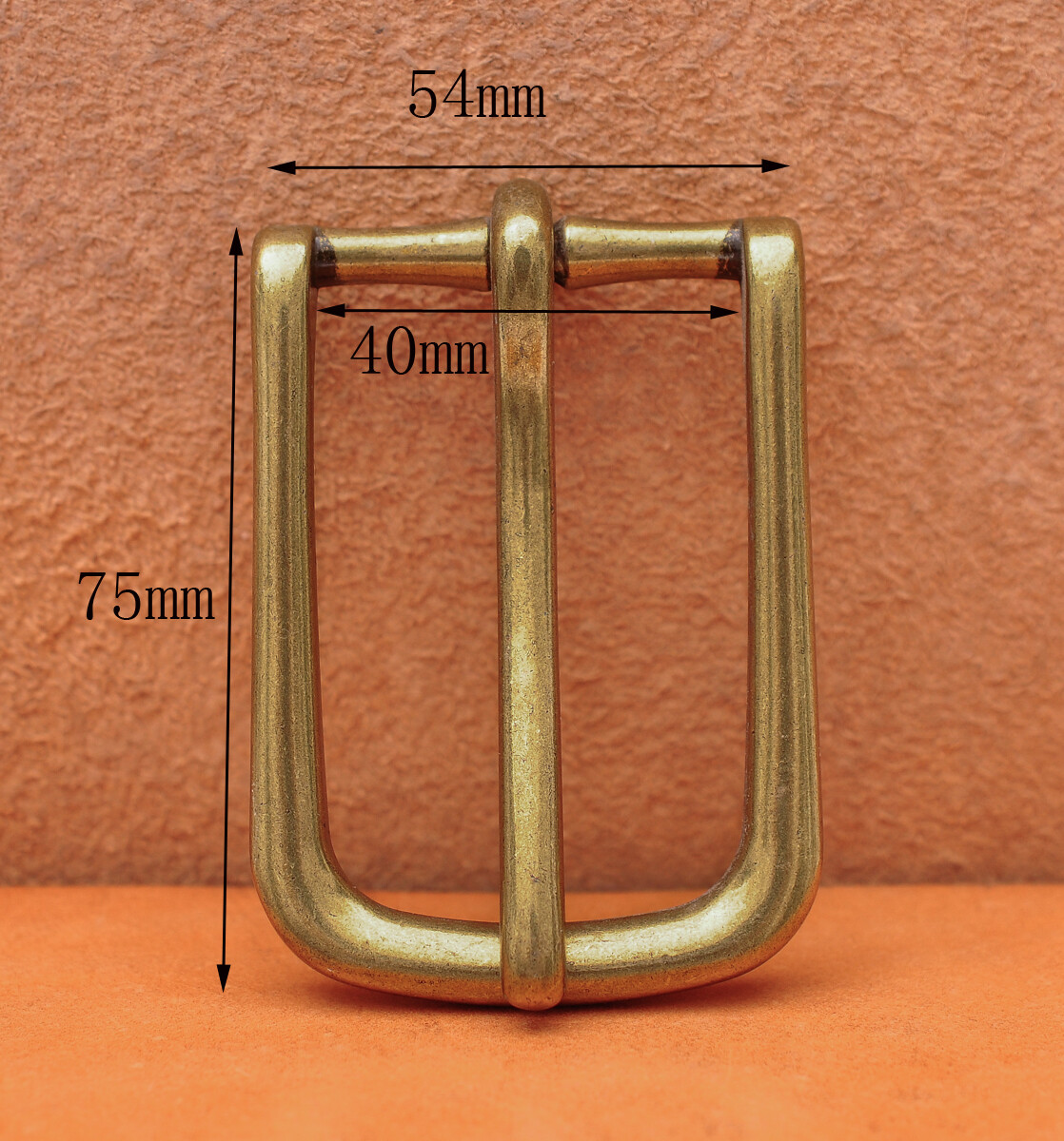 Antique Brass Long Big Heavy Single Pin Leather Belt Buckle fits 40mm Strap