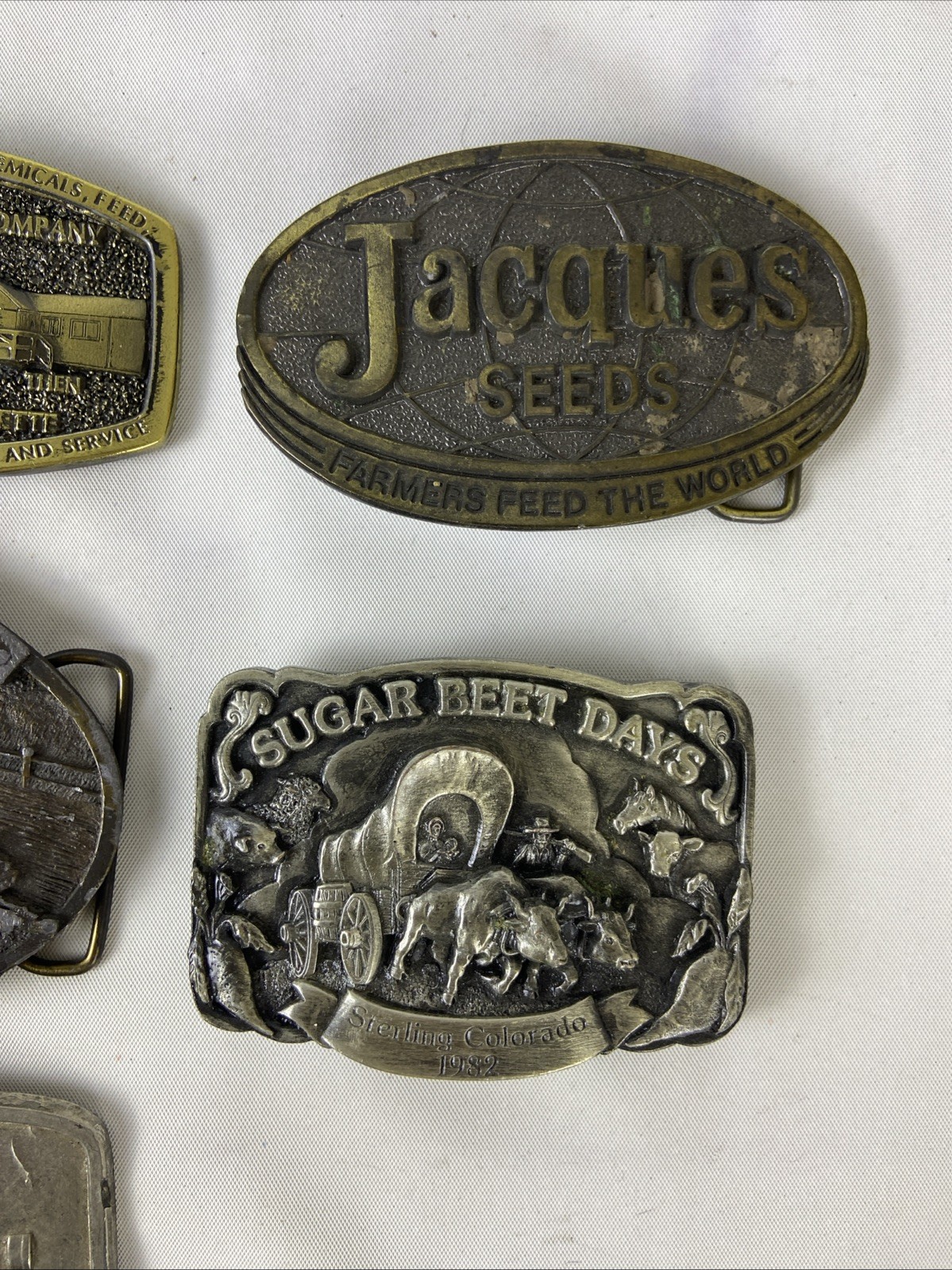 Mixed Lot of 8 pcs Belt Buckles Agriculture, Seeds, Irrigation Etc.