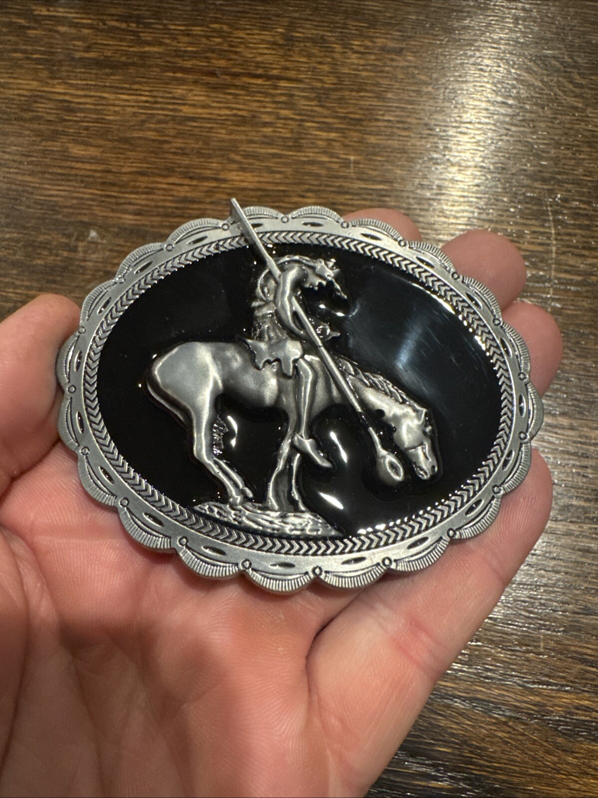 Indian Horse Belt Buckle Sioux Apache Comanche Rodeo Collector Native American