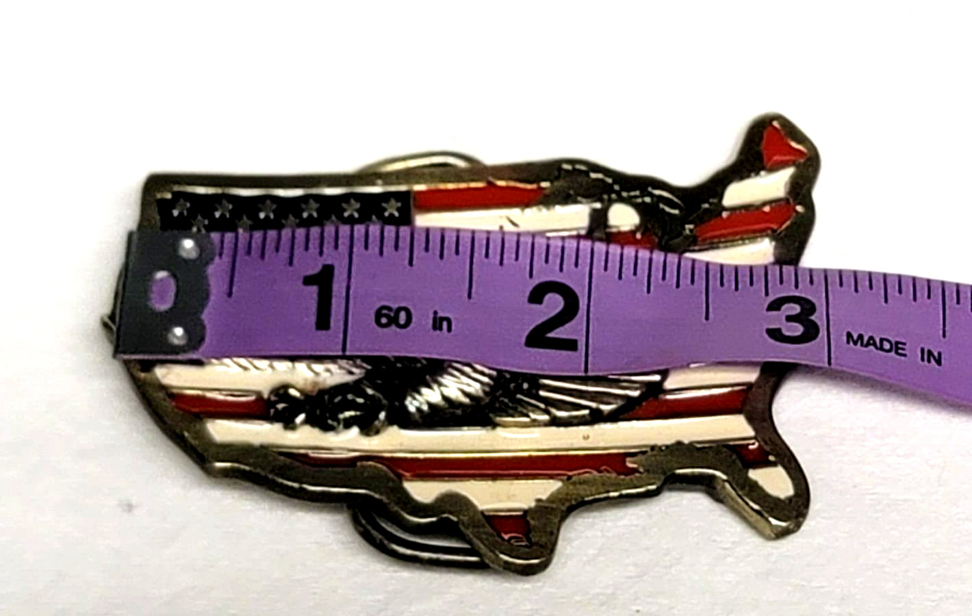 Eagle Over USA & Flag Belt Buckle #1926 Great American Buckle Co. ~ (1989)