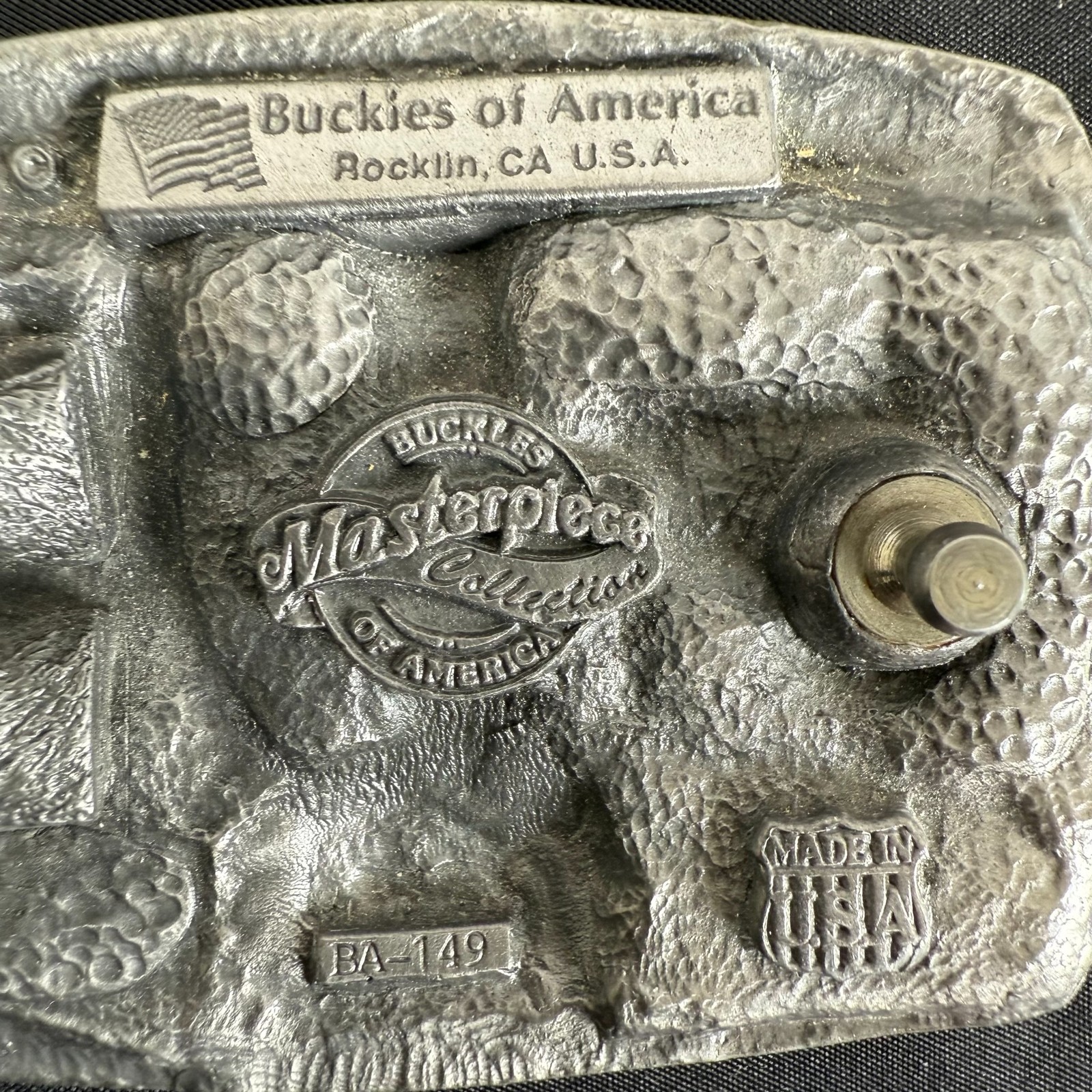 Vintage 90s Buckles Of America Firefighters Belt Buckle 3&Prime; Masterpiece Made USA