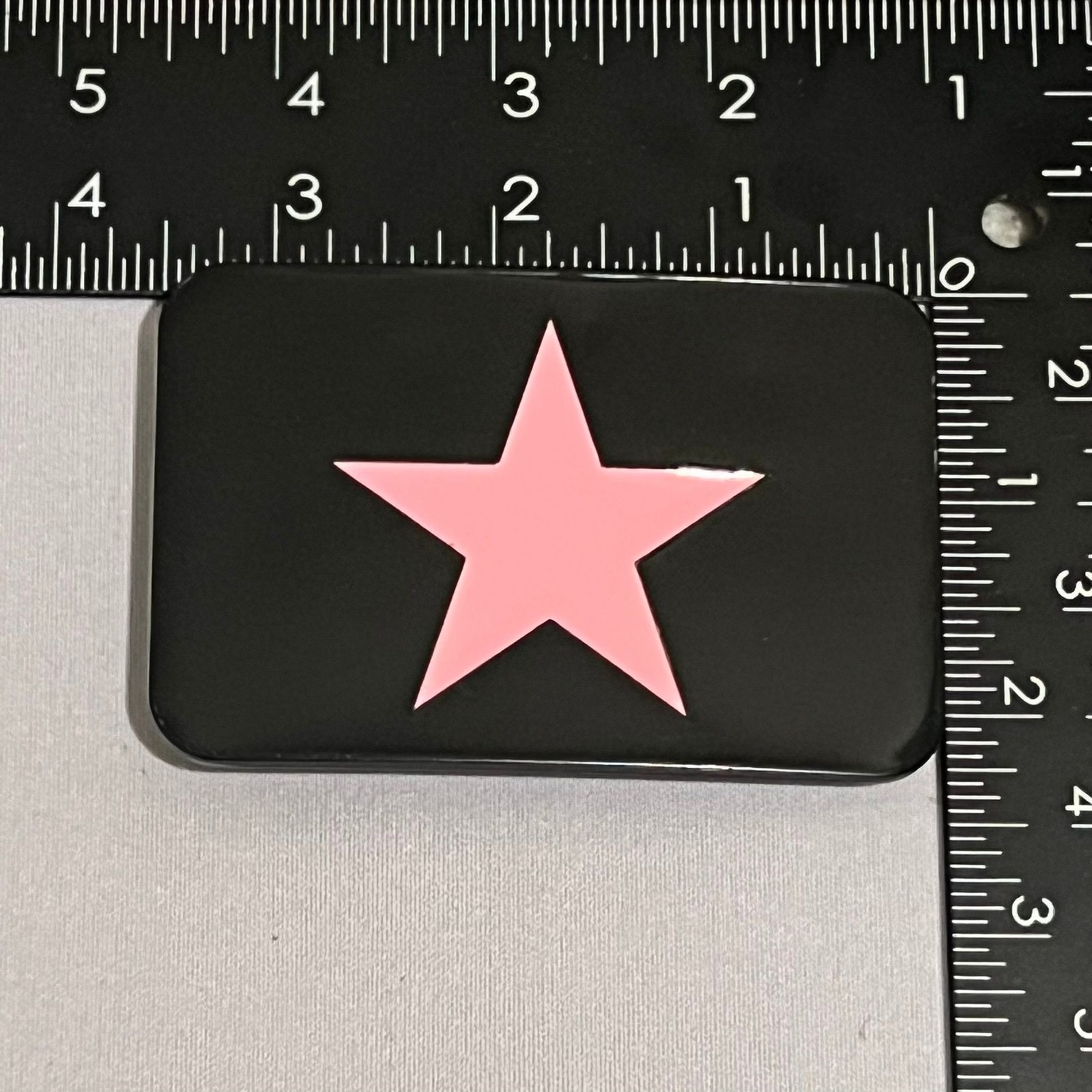 Black Pink Star Belt Buckle Unisex Rectangular Enamel Metal Western Fashion