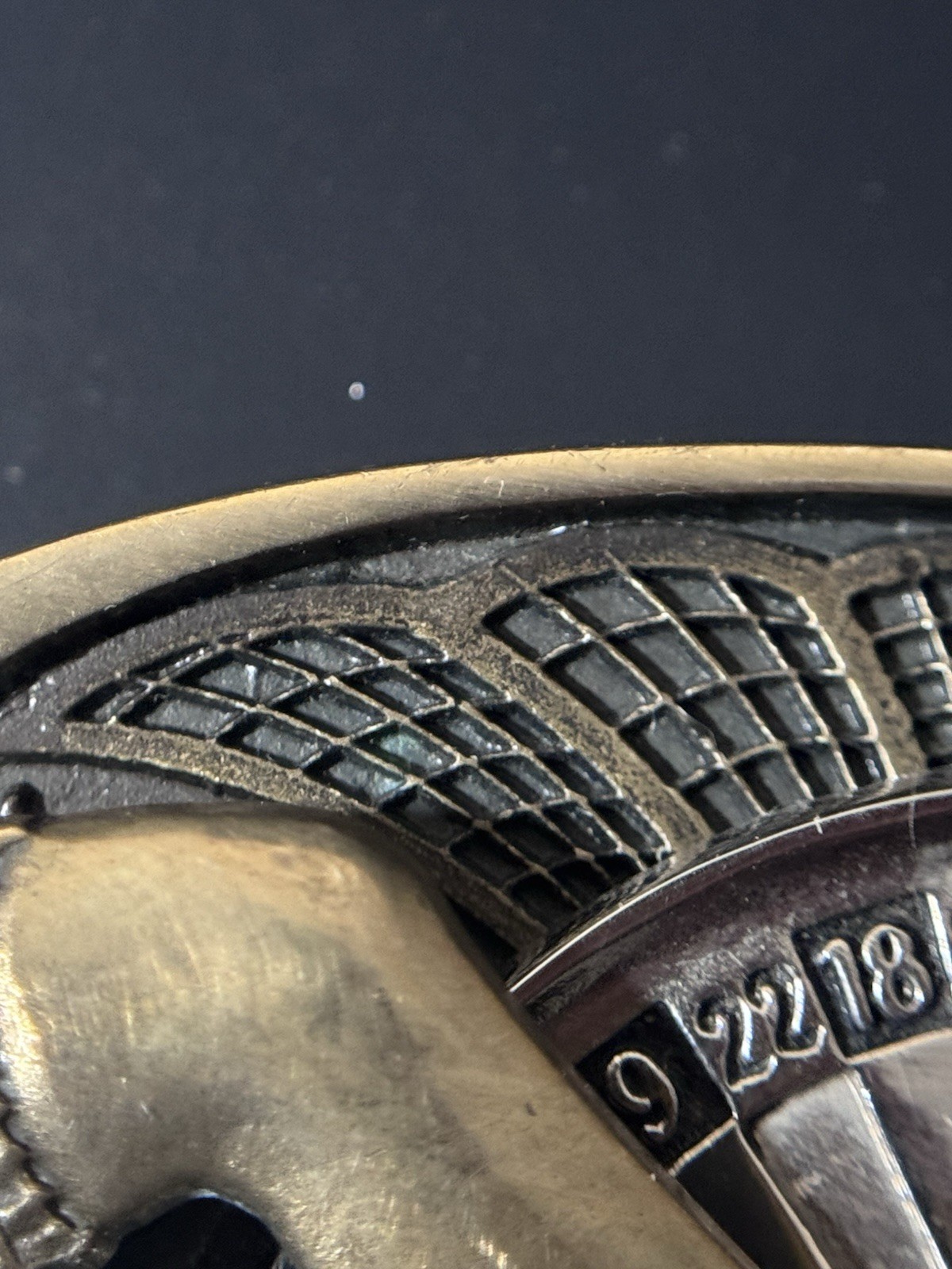Vintage The Gal Leg Spinning Roulette Wheel Belt Buckle