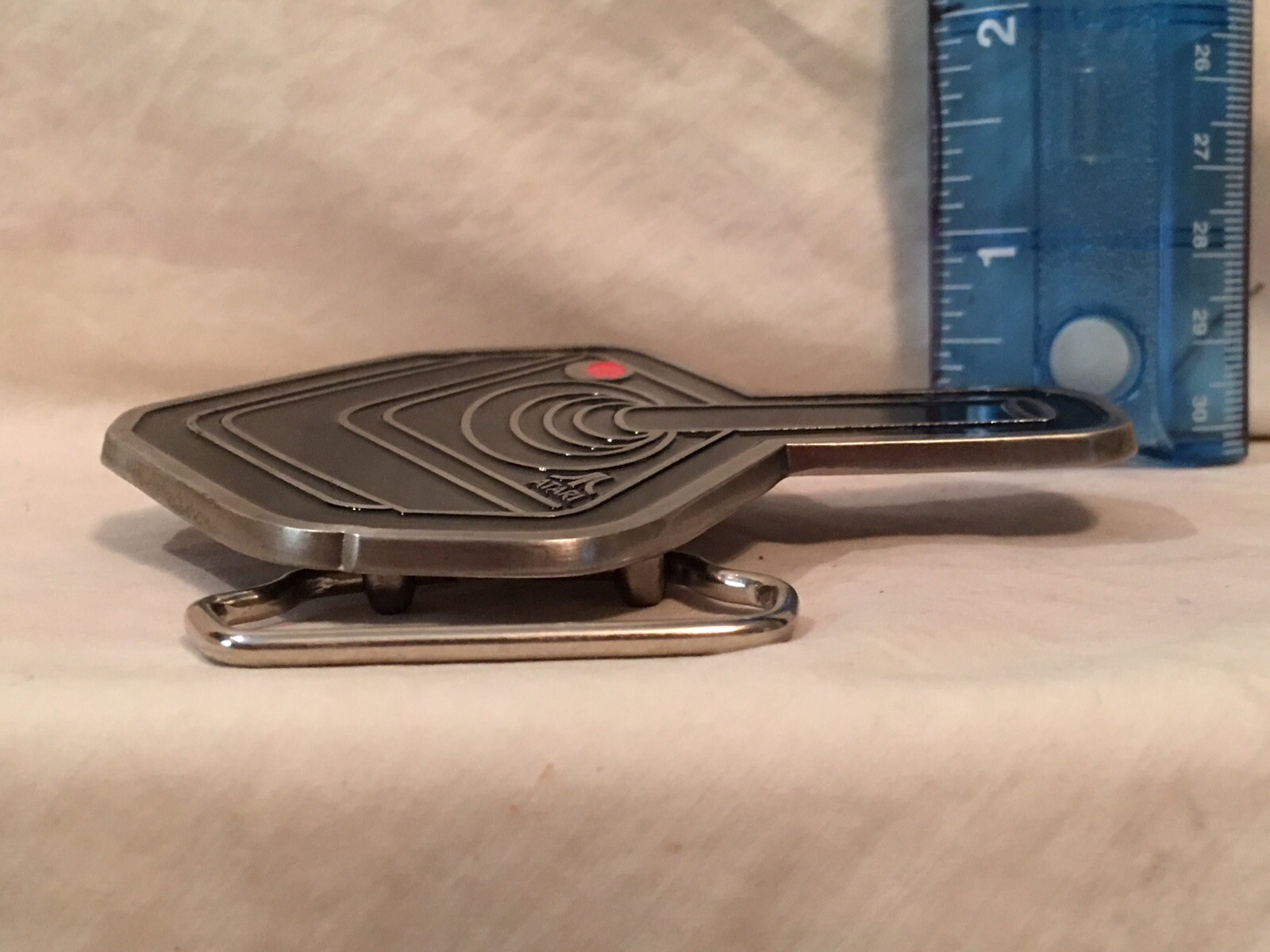 Atari 2600 Joy Stick Controller Official Belt Buckle Black & Silver Looking