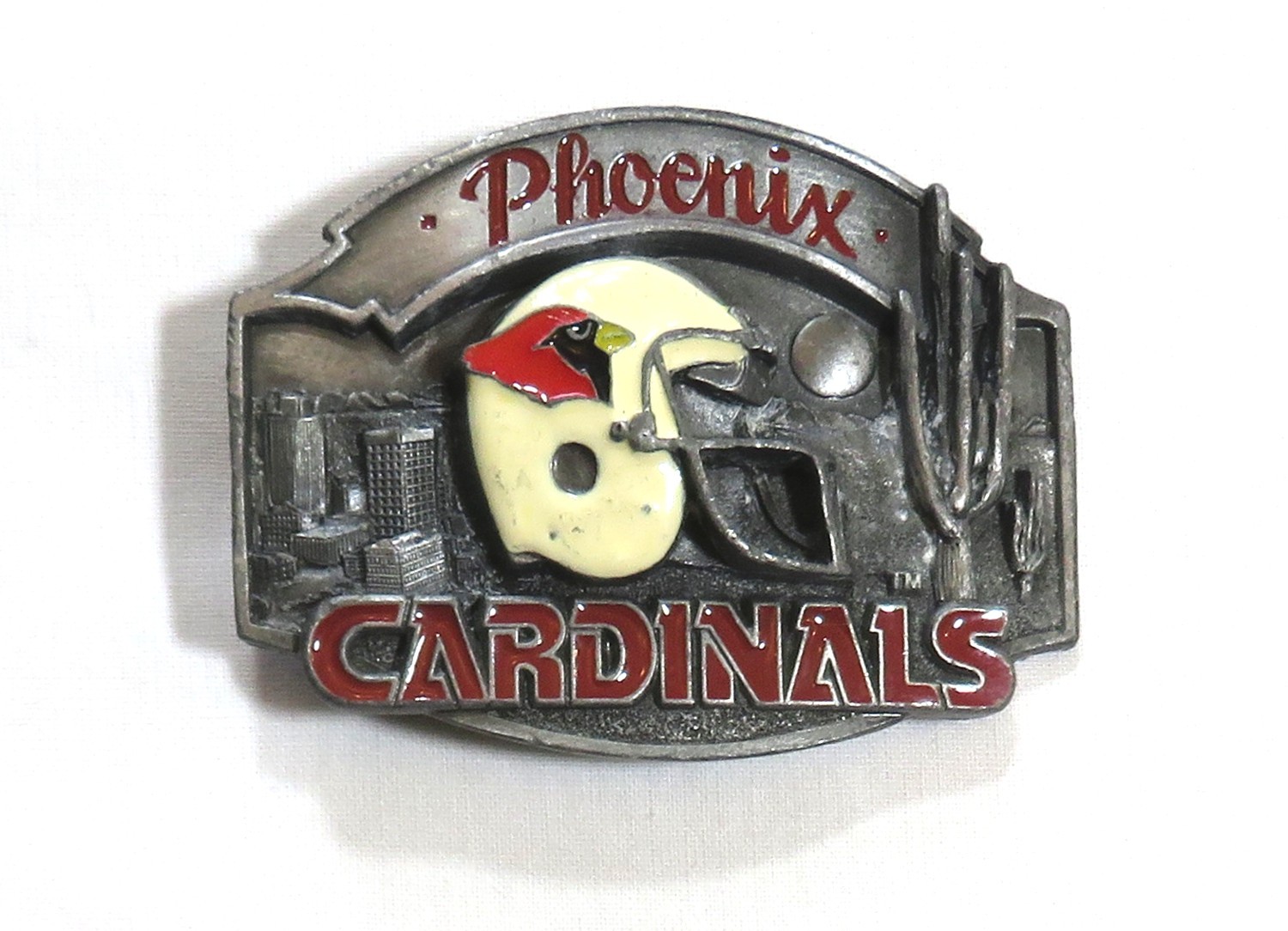 Phoenix Cardinals Vintage Belt Buckle 1980&rsquo;s NFL Football Team 1986 Season