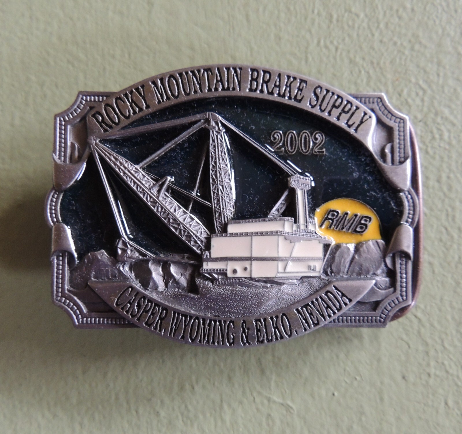 Limited Edition #1 of 750 Belt Buckle Rocky Mountain Brake 2002 Casper WY Elko N