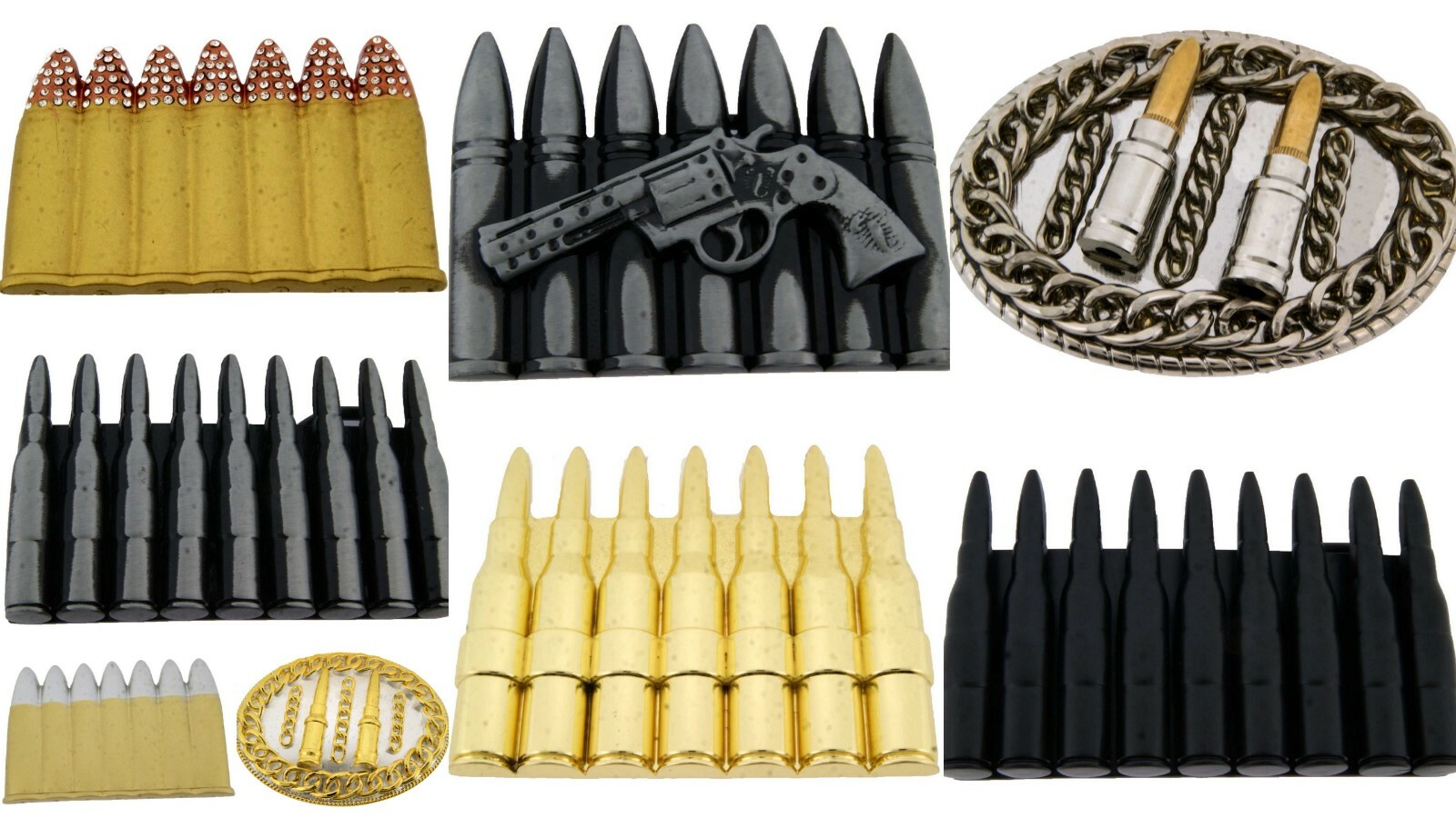 belt buckles lot 10 pieces Collection High Quality Men Vintage Bullets Amo Army