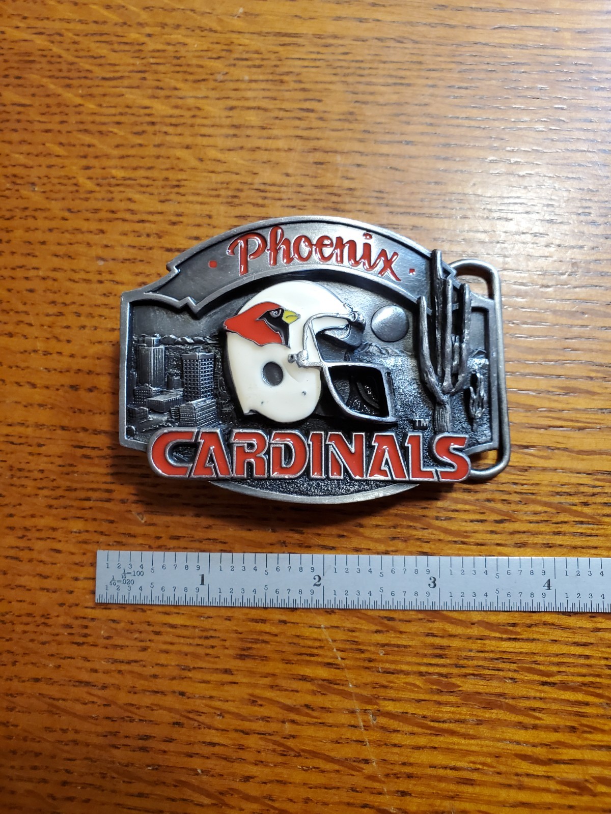Phoenix Cardinals Vintage Belt Buckle 1980&rsquo;s NFL Football Team 1986 Season