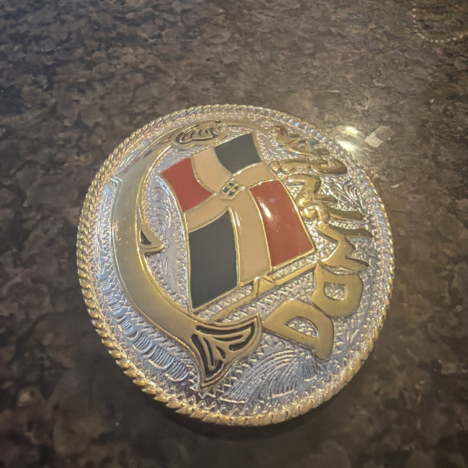 Dominican Republic Flag Saint George&rsquo;s Cross Belt Buckle Western