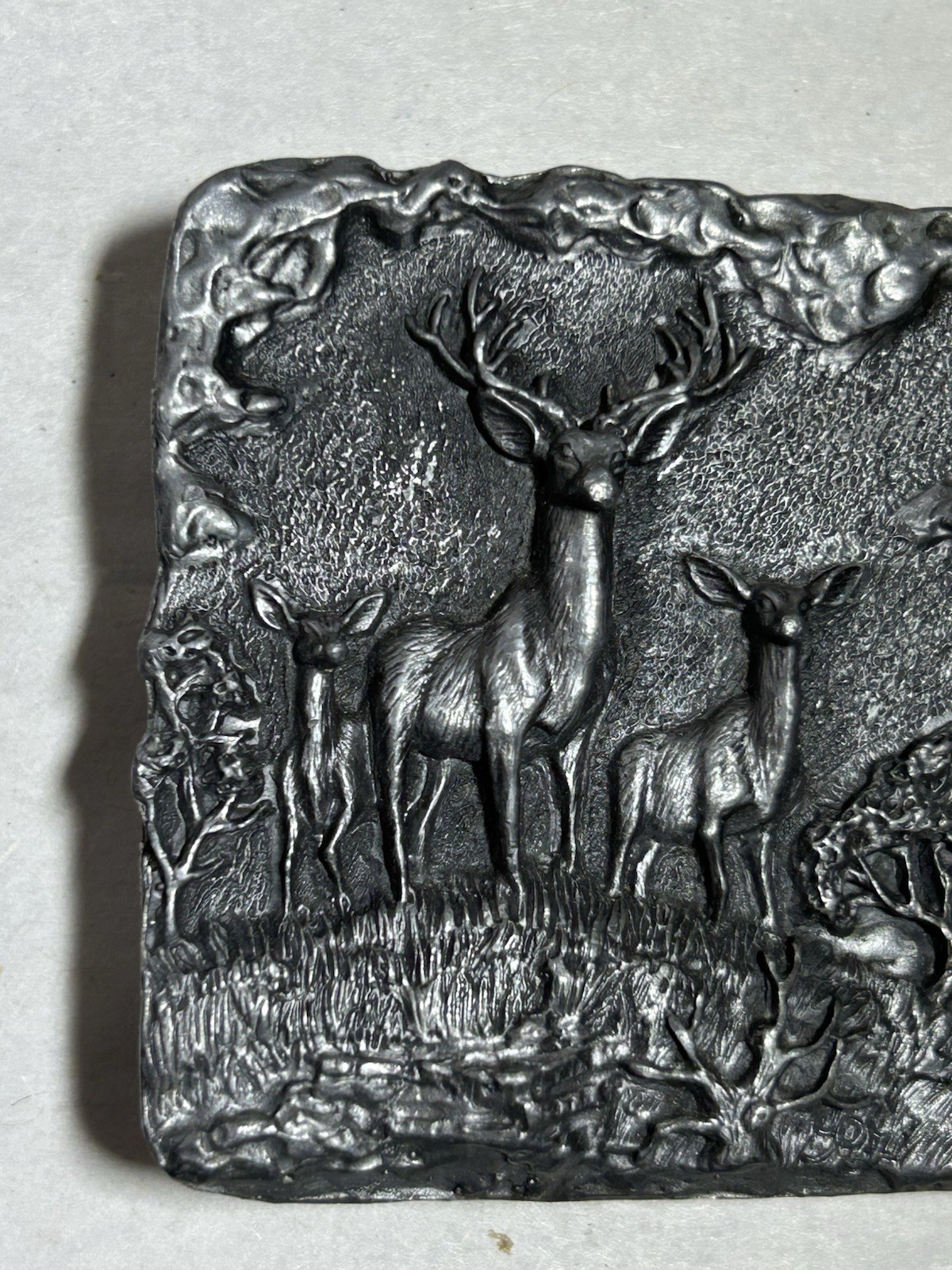 Vintage Ultra Ent Deer Buck Outdoor 1986 Belt Buckle Artist Paula Freed Collect
