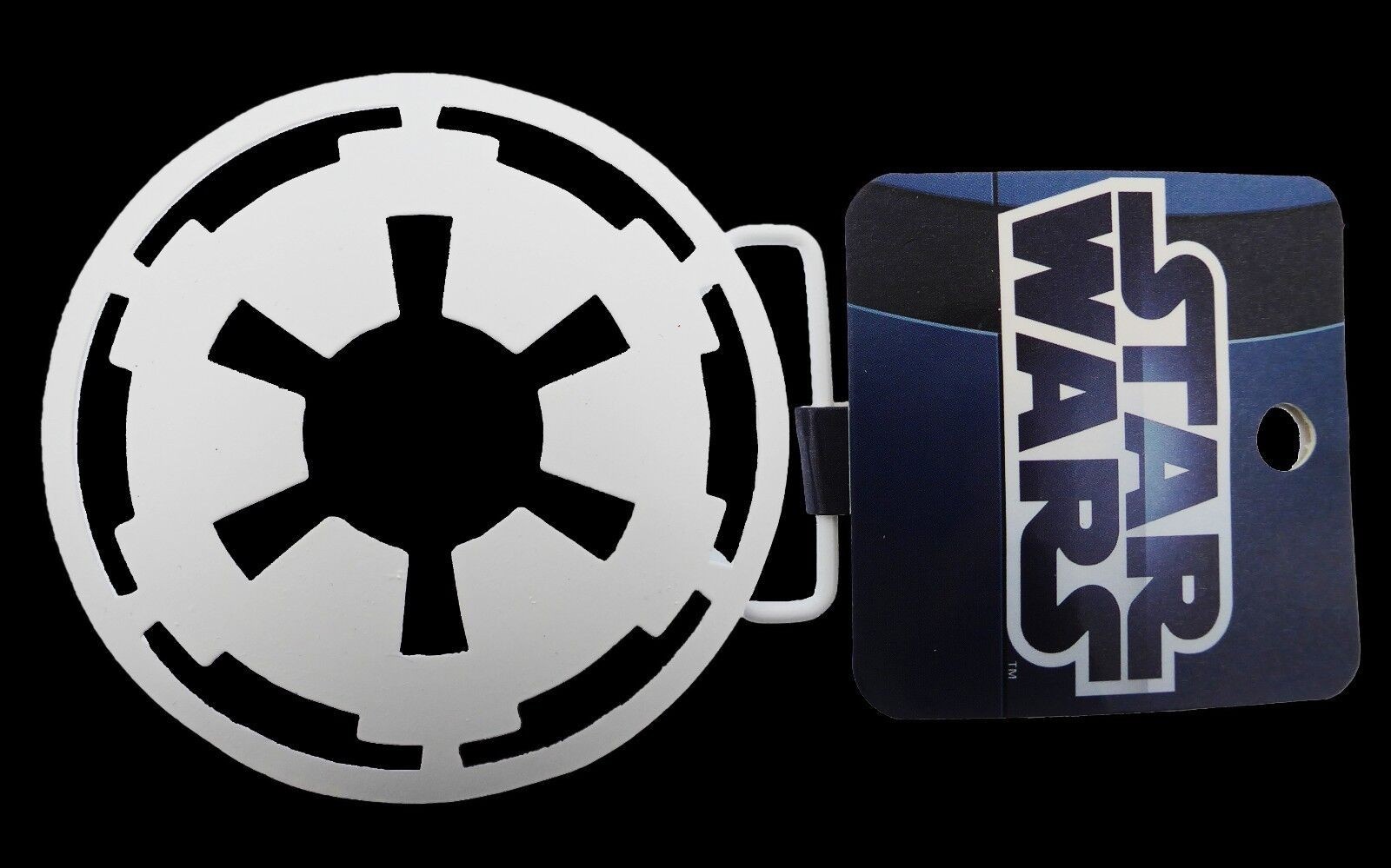 STAR WARS IMPERIAL LOGO BELT BUCKLE WHITE METAL ORIGINAL NEW AUTHENTIC WITH TAG