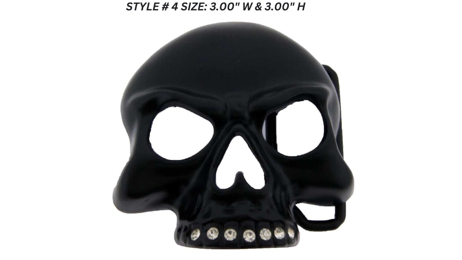 Skull Belt Buckle Tattoo Mens Women Silver Metal Blinged Halloween Party Costume