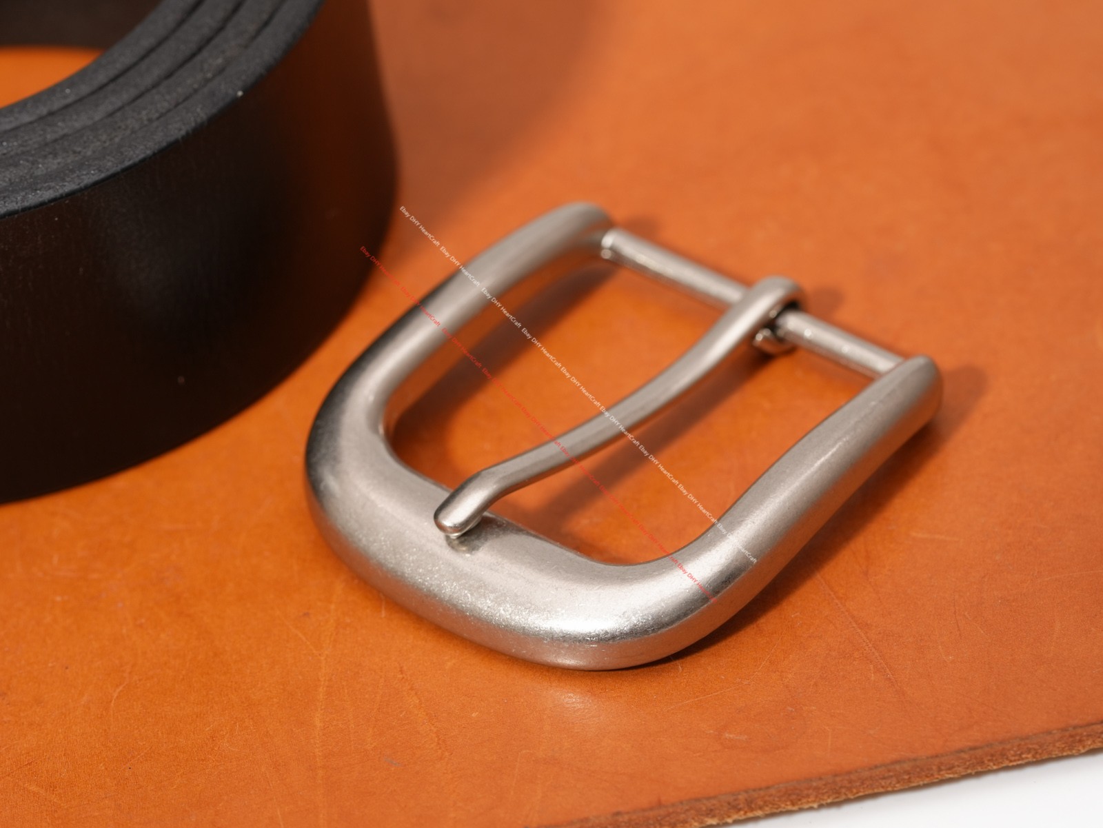 38MM Western Solid Metal Prong End Bar Leathercraft Belt Pin Buckle 3-Piece Set