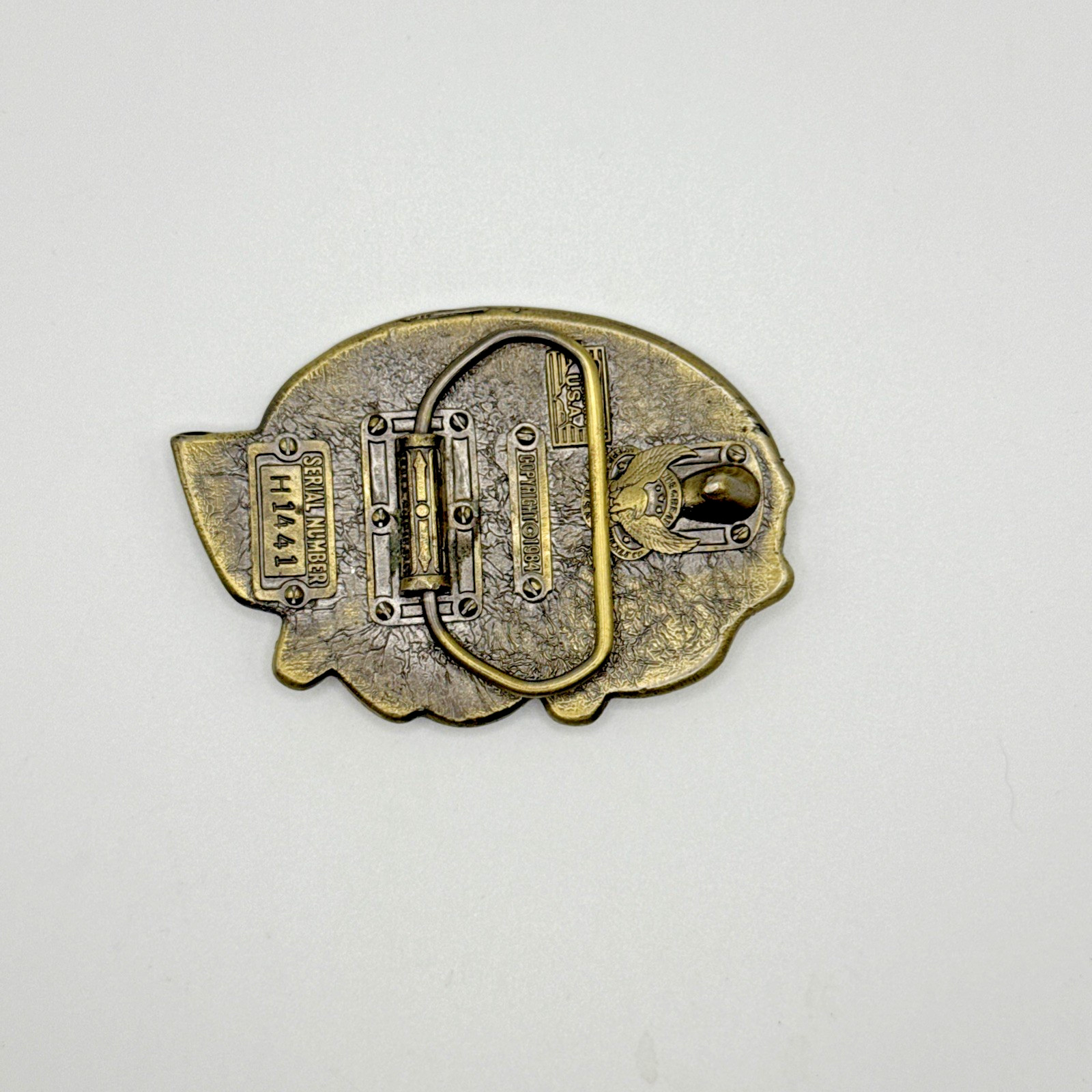 Vintage 1984 I&rsquo;d Rather Be Bowling Belt Buckle Great American Buckle Co H1441