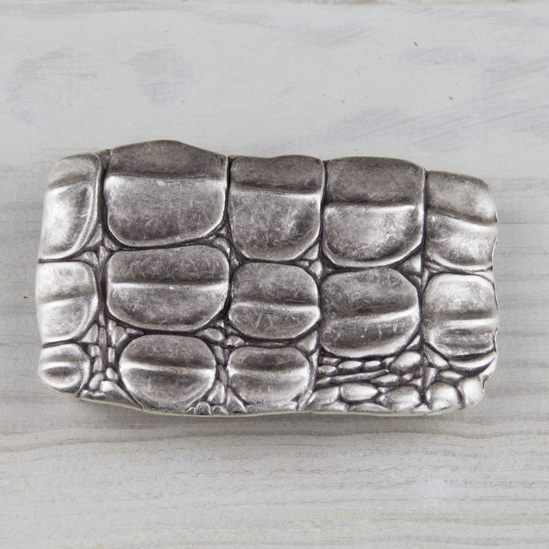 Croc belt buckle buckle reptile crocodile ornament silver for removable belt