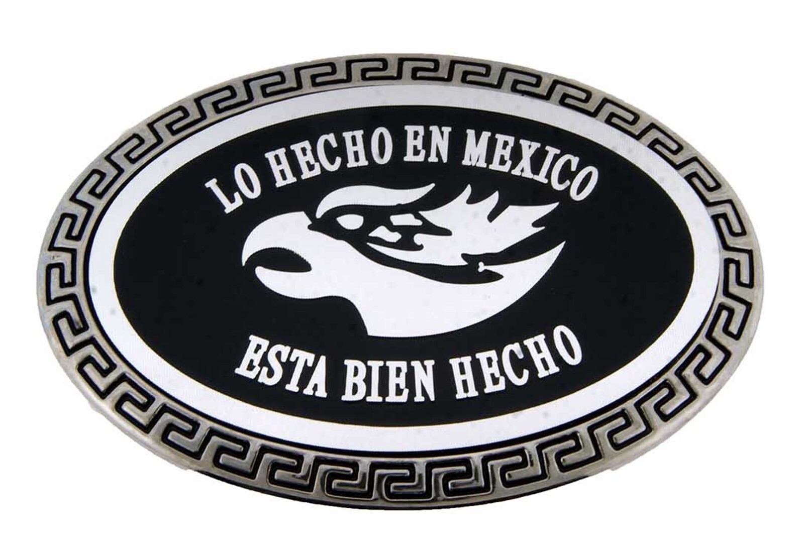 Hecho en Mexico Bottle Opener Belt Buckle Mexican Men Women Western Silver Metal