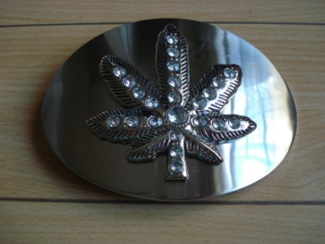 Belt Buckle Leaf Stone Marijuana