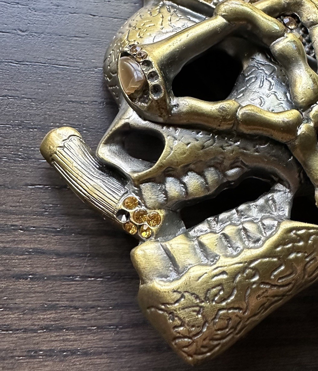 Halloween Skeleton Belt Buckle Gothic Grunge Emo Punk Unisex READ Buckle Only