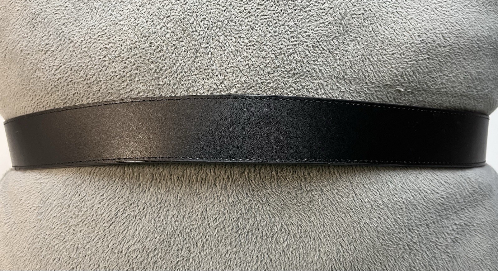 Patriotic Buckle & Black Bonded Leather Belt Sz 44 God Bless America Eagle Flag